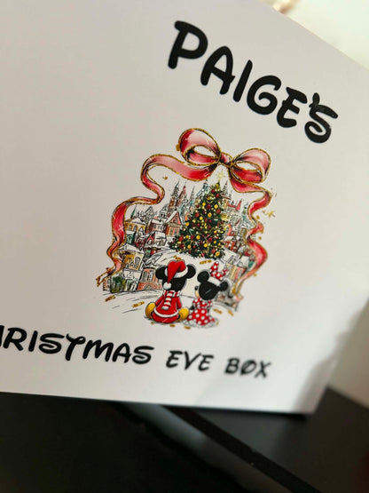 Personalised bow mouse Christmas Eve box