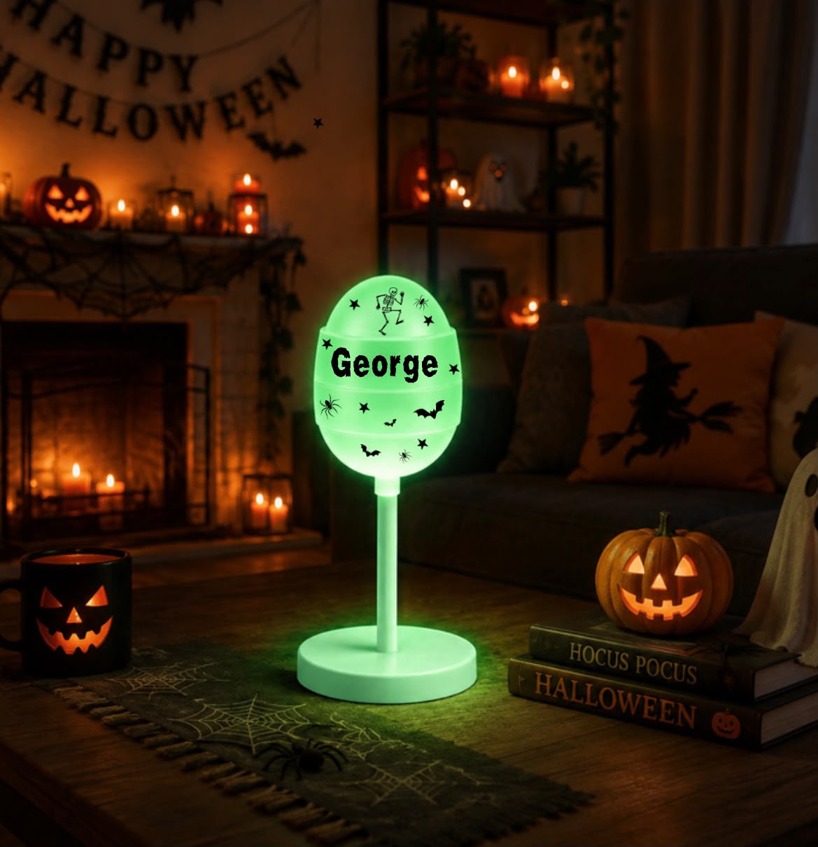 Personalised mini glow in the dark fillable lollipops