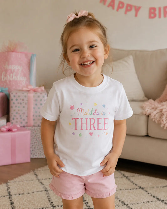 RAINBOW THEME BIRTHDAY T-SHIRT