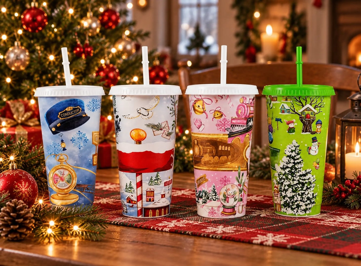 personalised christmas theme cold cup
