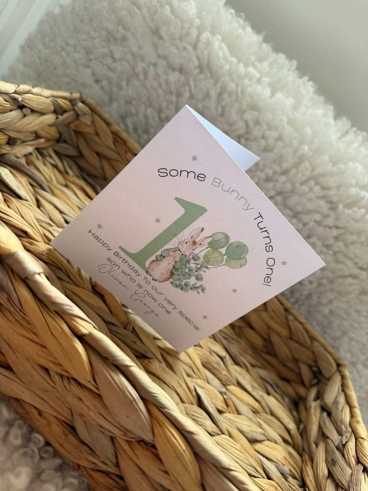 Some bunny turns personalised birthday card