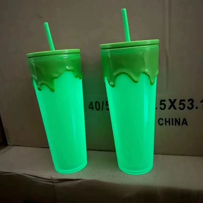 PERSONALISED GLOW IN THE DARK SLIM EFFECT TUMBLER