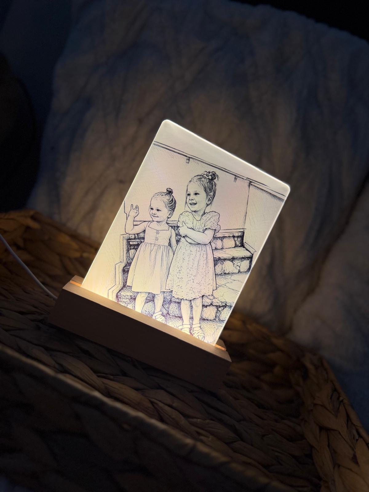 Acrylic photo light up frame