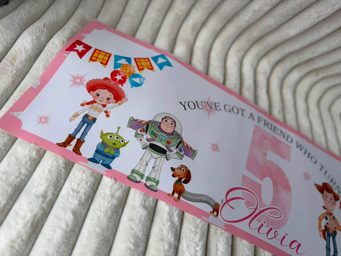 PINK  CLOUD THEME GIRL  STORY PERSONALISED BANNER