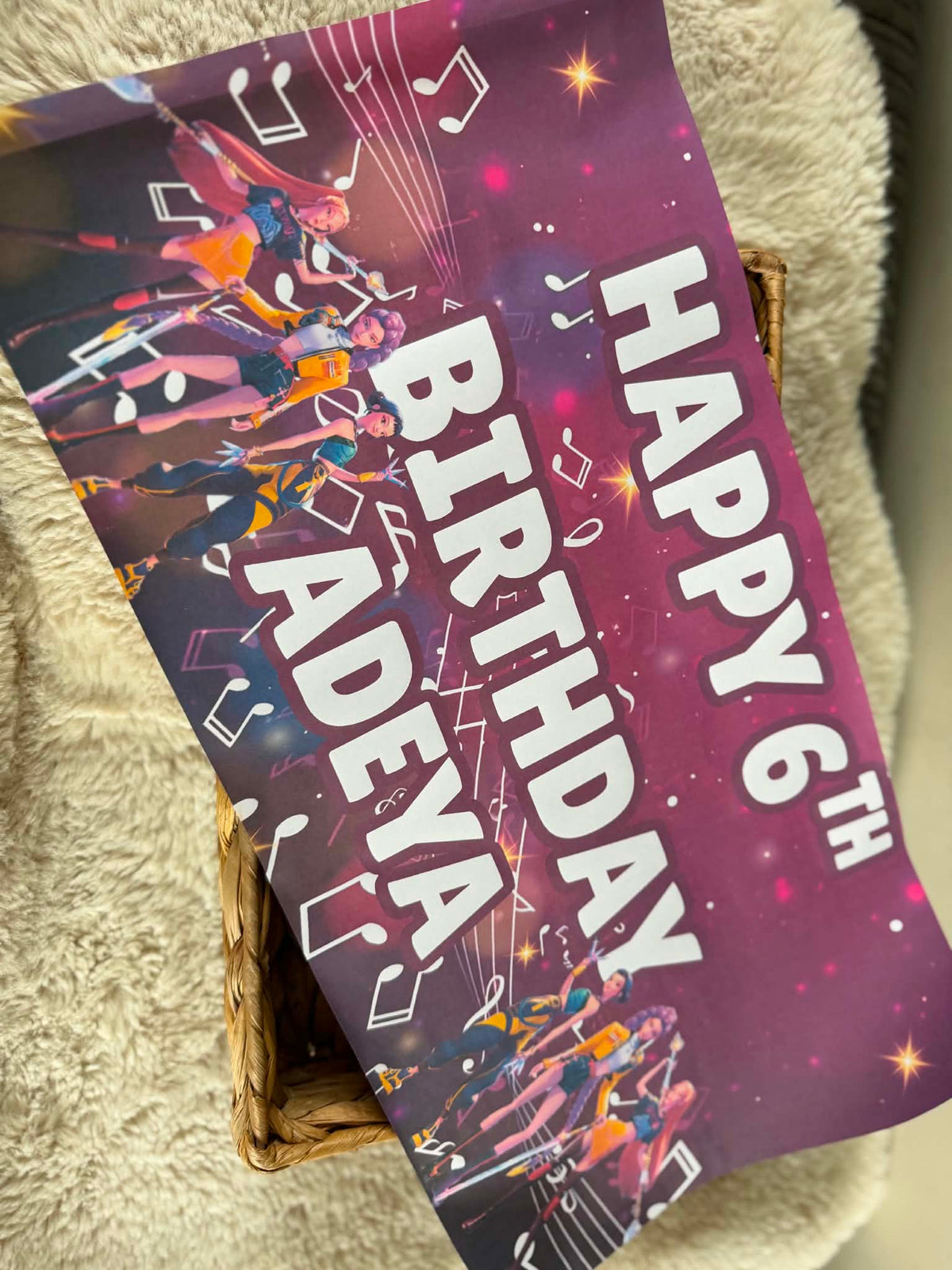 Trio demon girl group personalised birthday banner