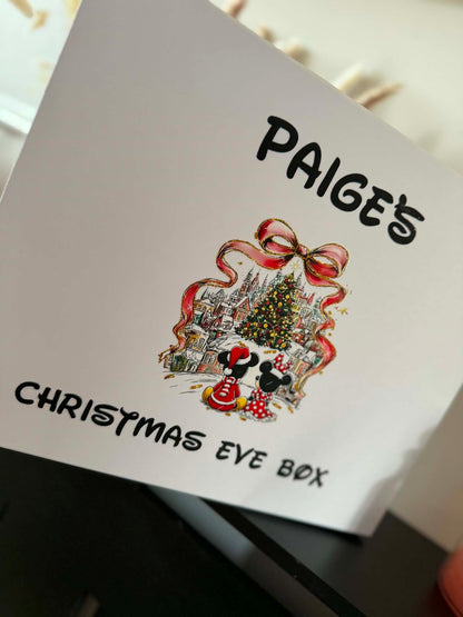 Personalised bow mouse Christmas Eve box