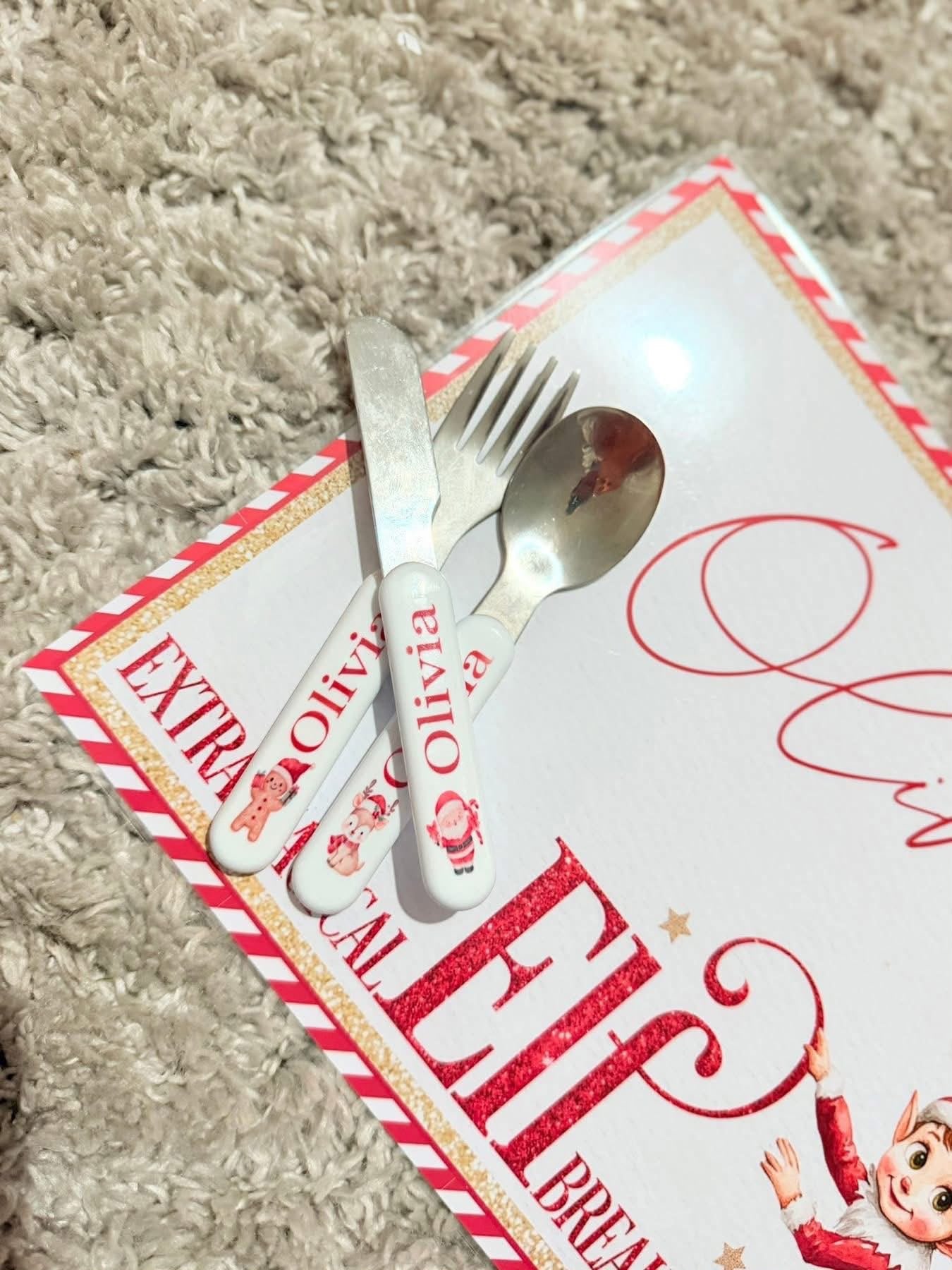 CHRISTMAS PERSONALISED CUTLERY