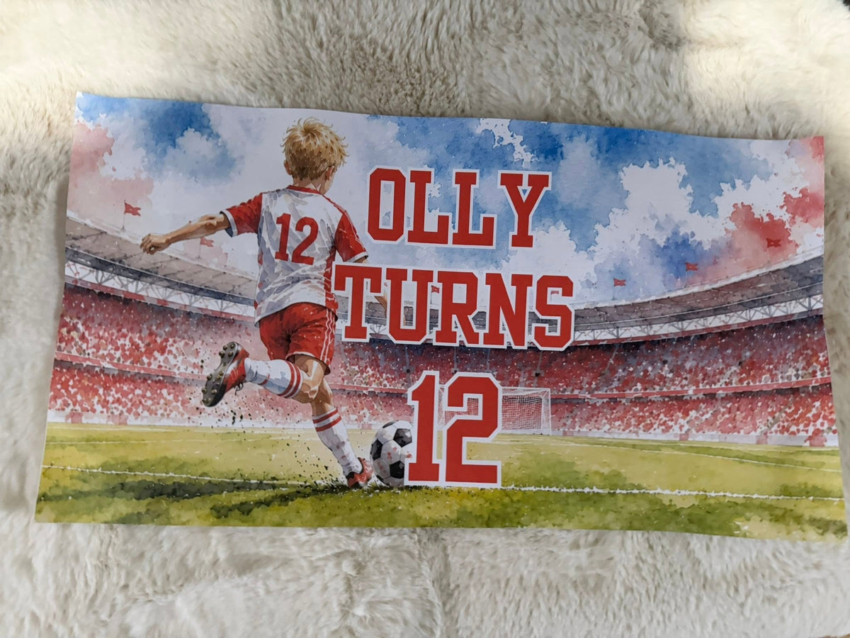 Personalised football banner