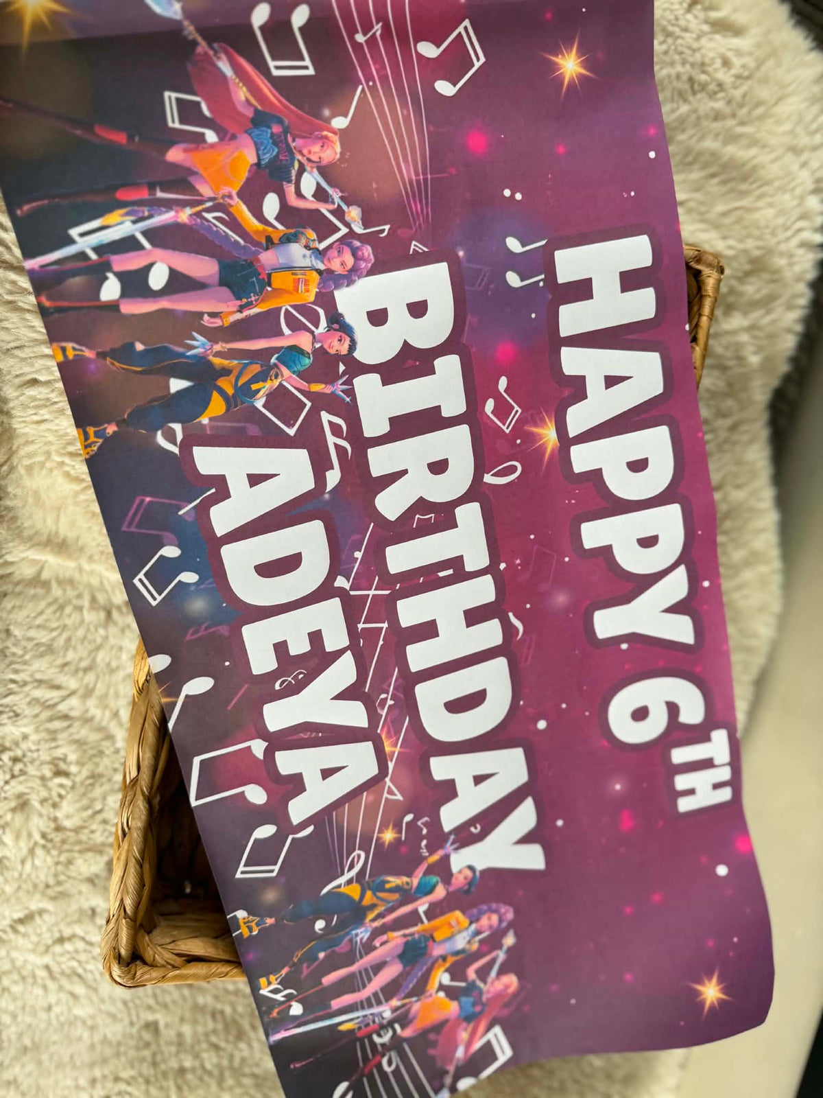 Trio demon girl group personalised birthday banner
