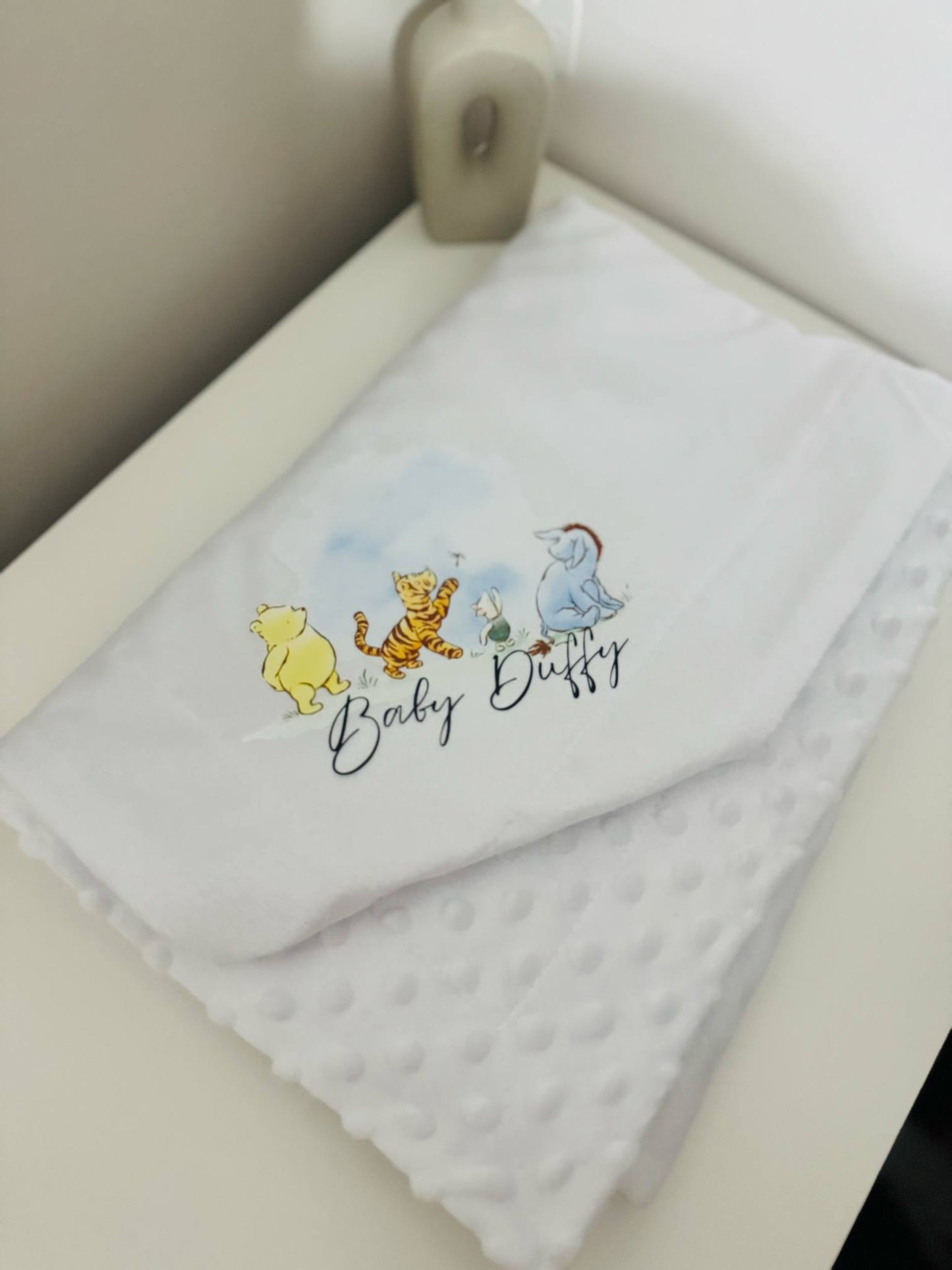 Pooh bear and friends personalised baby blankets