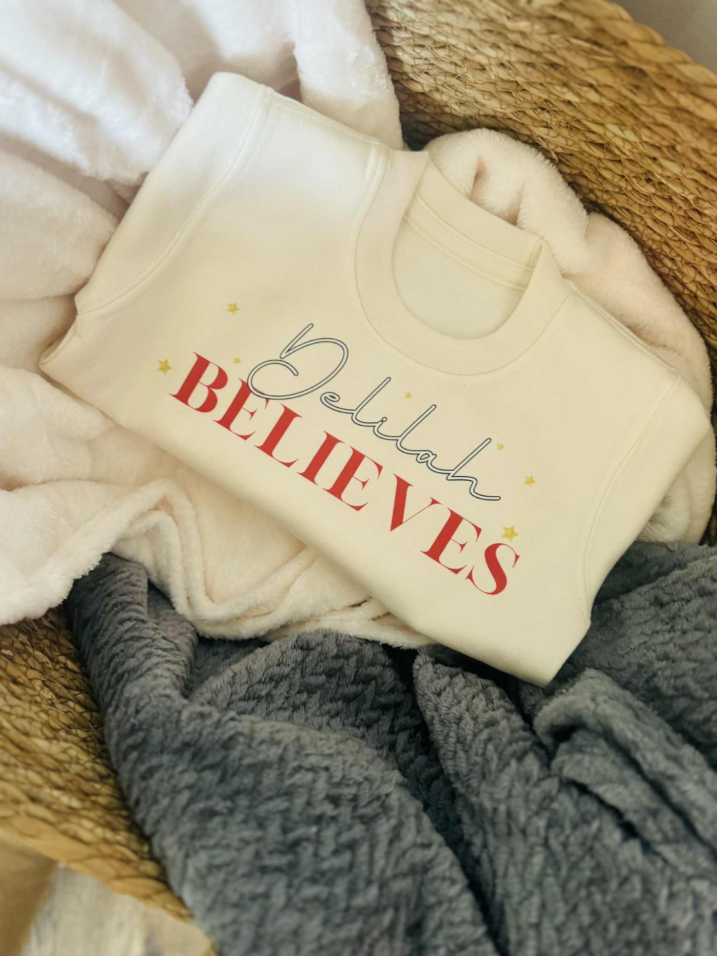 PERSONALISED BELIEVES SWEATSHIRT