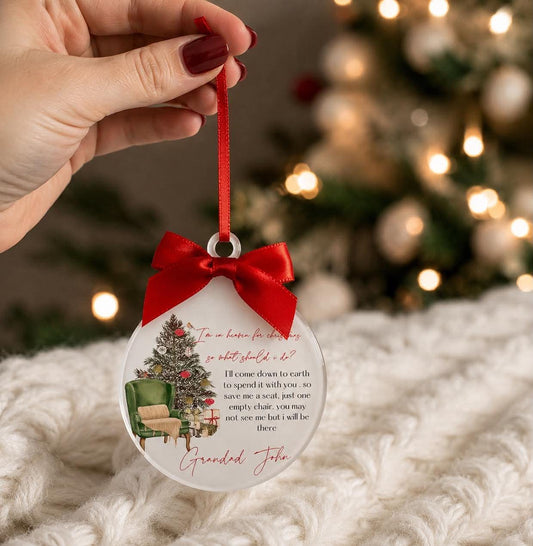 I AM IN HEAVEN FOR CHRISTMAS PERSONALISED MEMORIAL BAUBLE