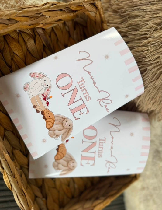 CUDDLEY BEAR THEME PERSONALSIED BIRTHDAY CRISP PACKET