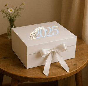 Born in 2025 personalised baby keepsake box