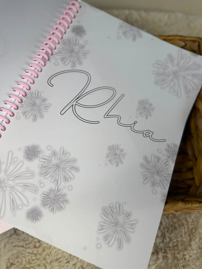 PERSONALISED PINK THEME BIRTHDAY COLOURING BOOK