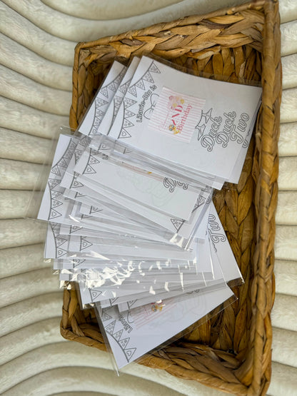 Duck theme personalised colouring packs