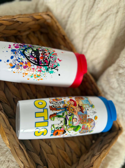 PERSONALISED 700ML TUMBLER WITH COLOURED LID