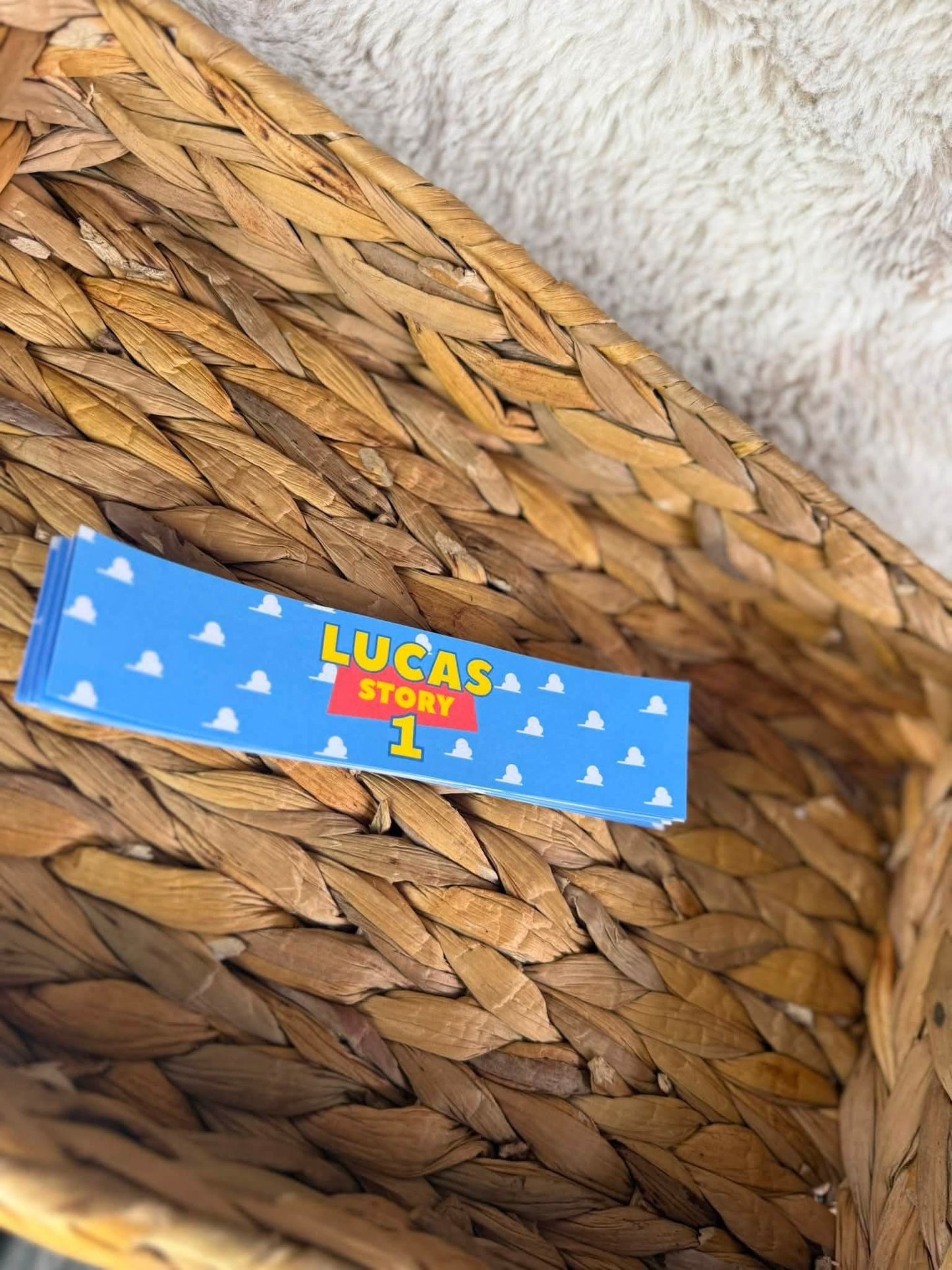 PERSONALISED BLUE CLOUD FRUITSHOOT LABEL BIRTHDAY