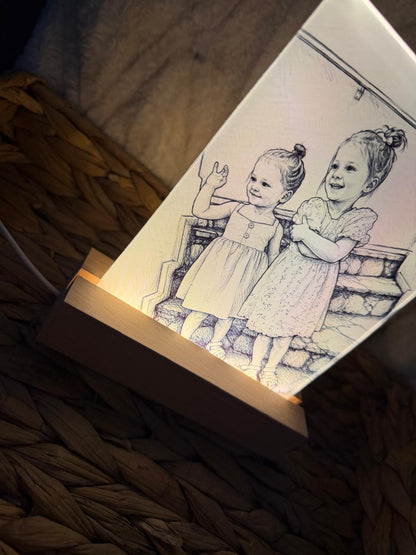 Acrylic photo light up frame