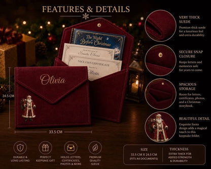Personalised Christmas certificate/book folder envelope