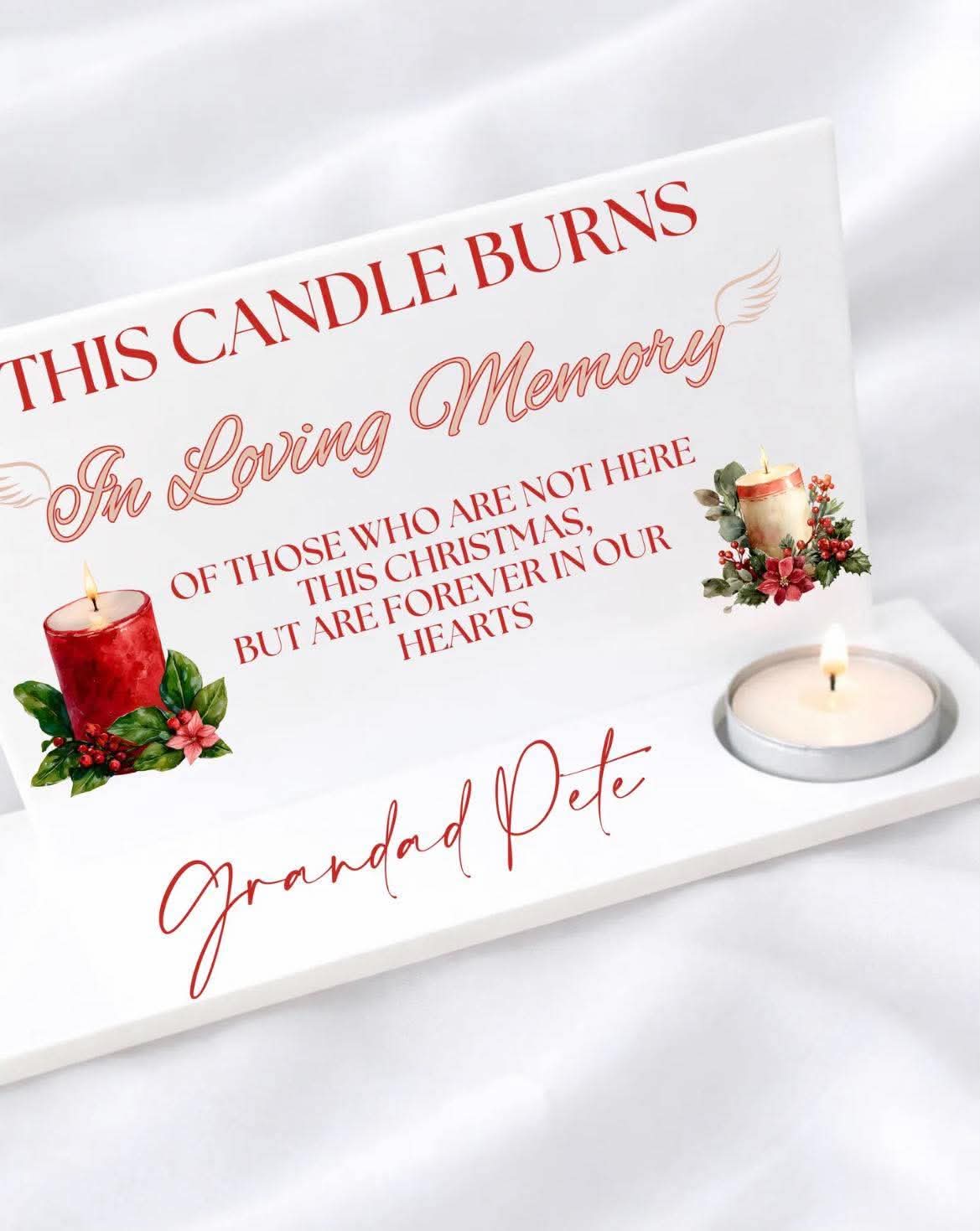 This candle burns tea light holder