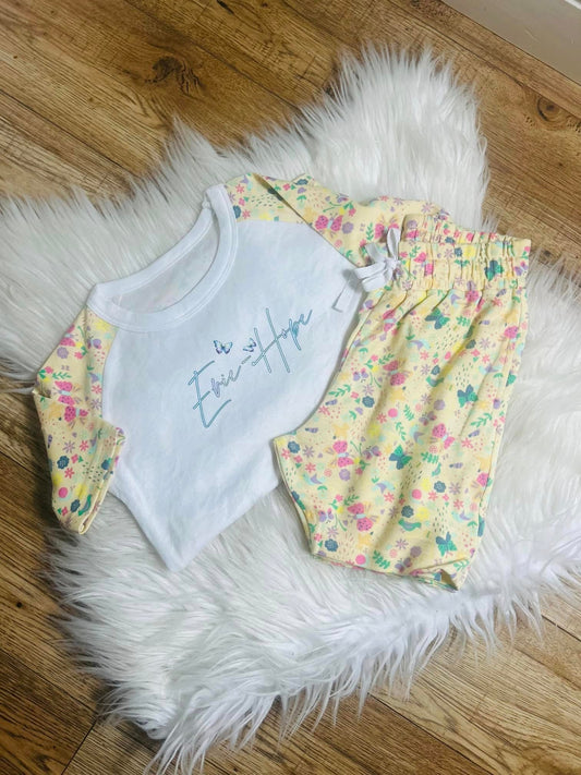 POLYESTER DESIGN BUTTERFLY PERSONALISED PJS