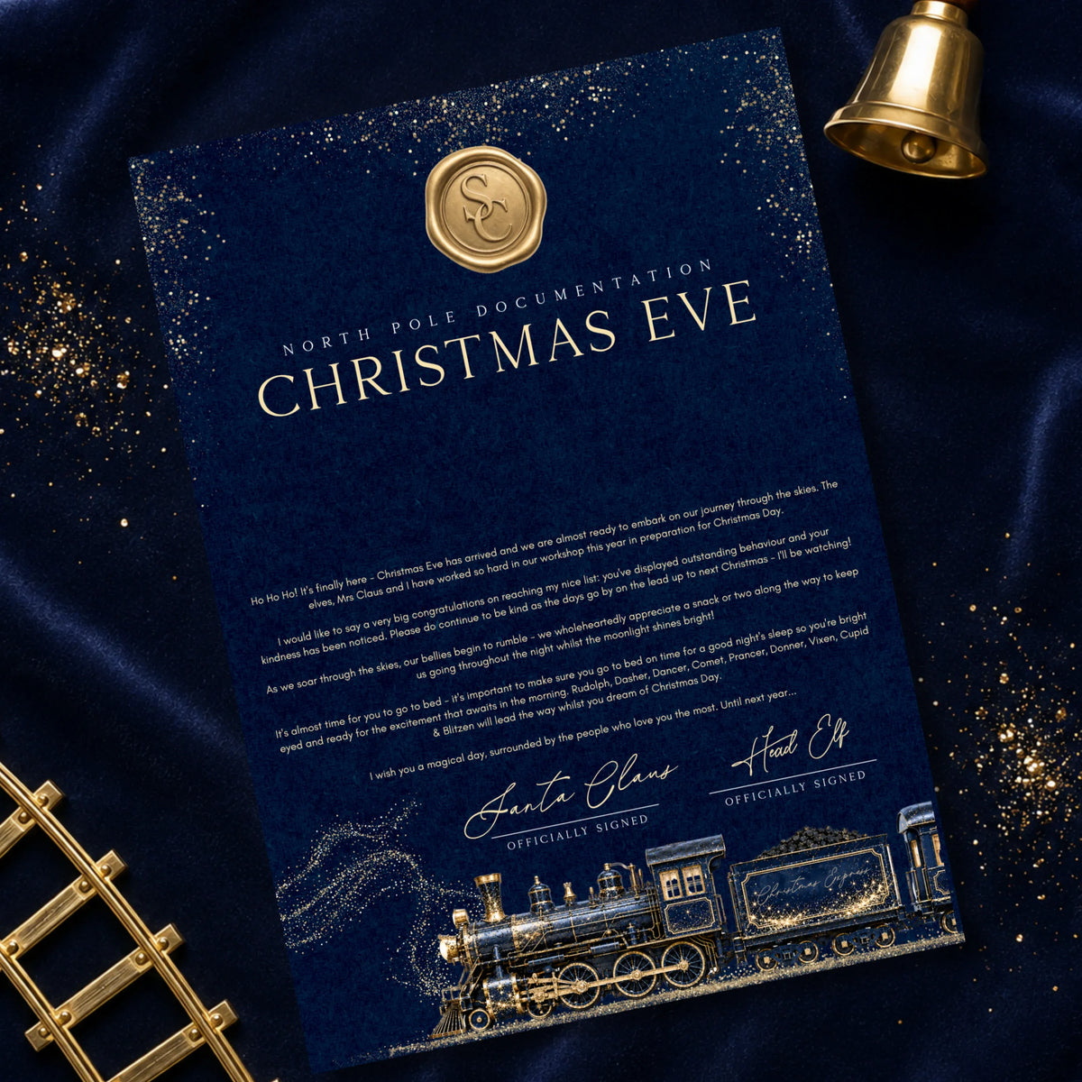 FROM THE NORTH POLE CHIRSTMAS EVE LETTER NAVY