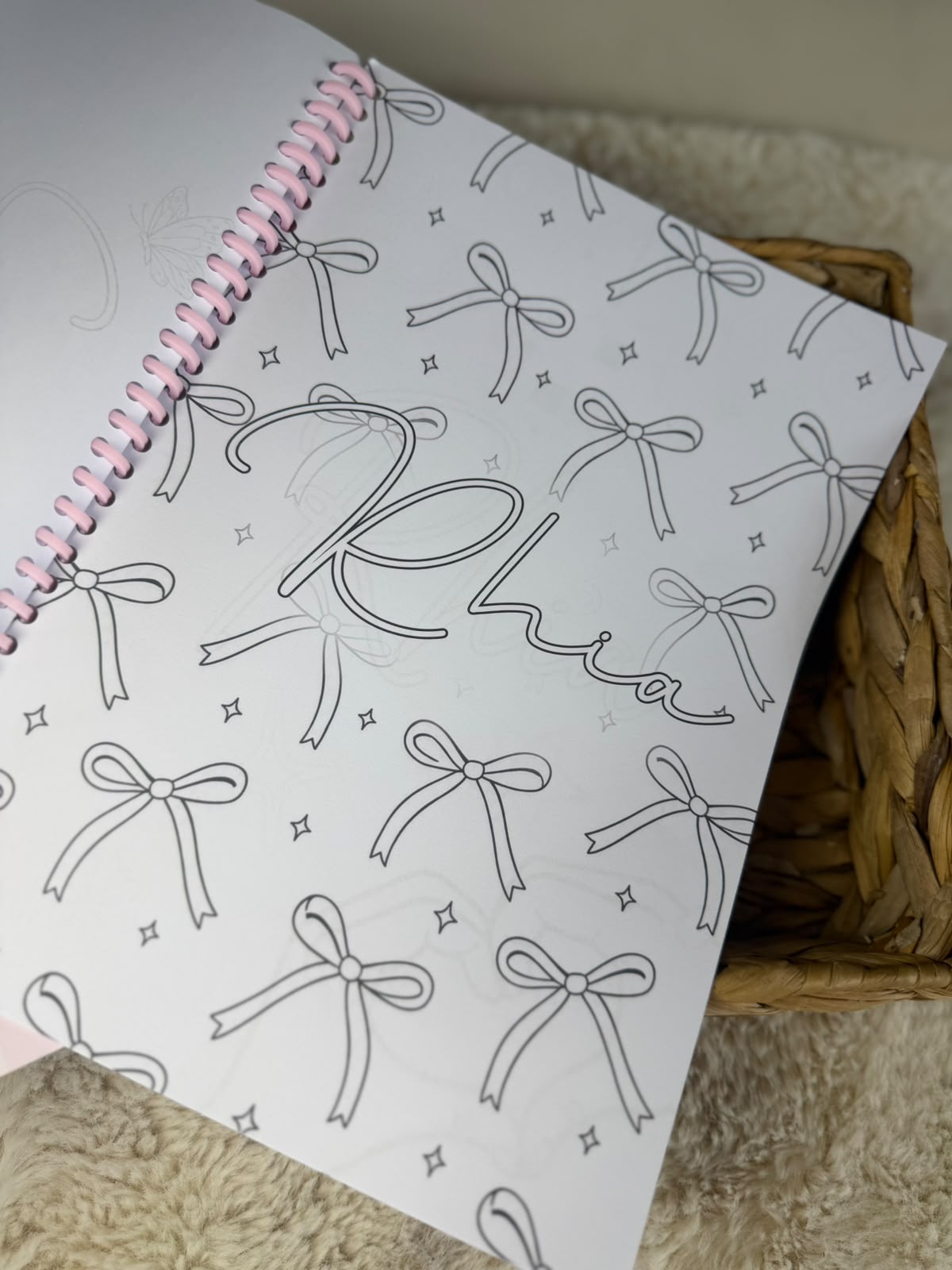 PERSONALISED PINK THEME BIRTHDAY COLOURING BOOK