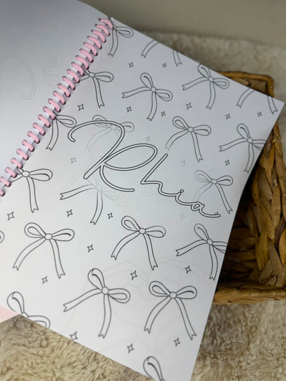 PERSONALISED PINK THEME BIRTHDAY COLOURING BOOK