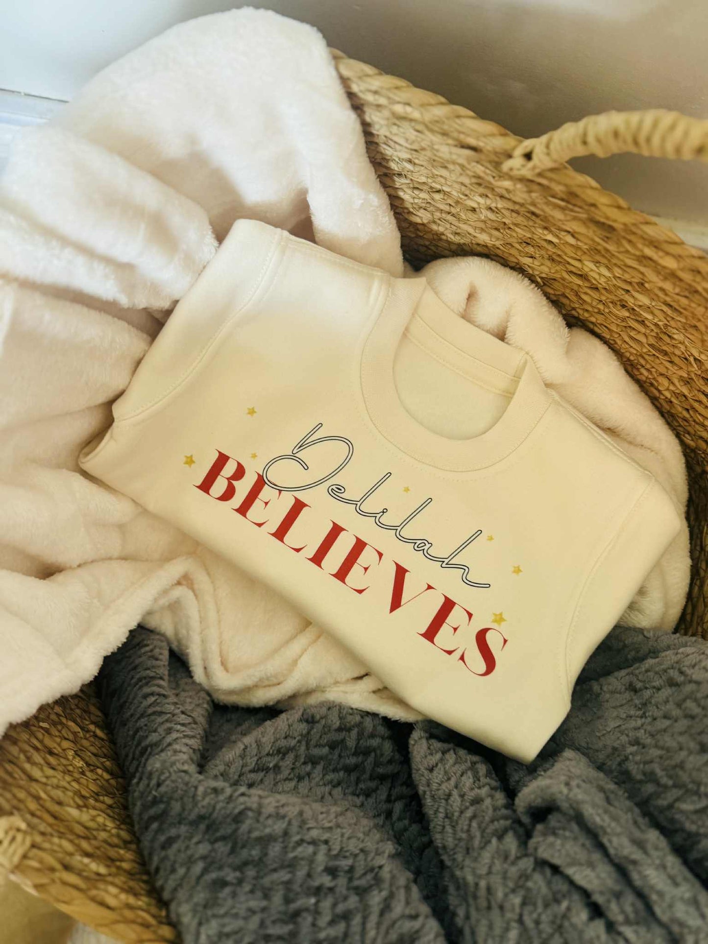 PERSONALISED BELIEVES SWEATSHIRT