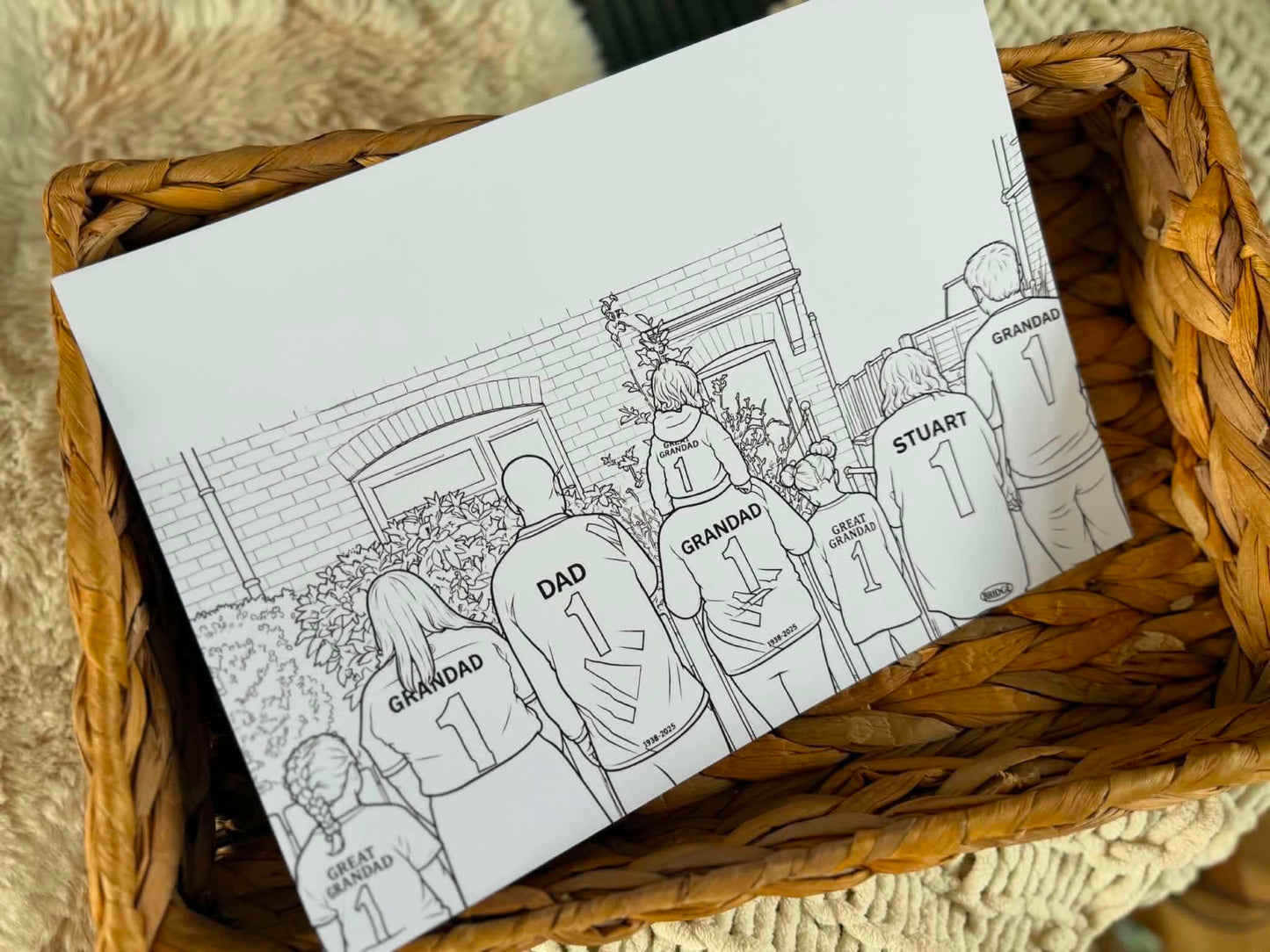 Personalised photo outline print