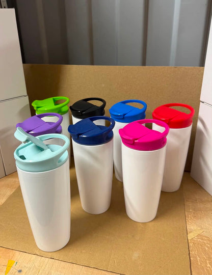 PERSONALISED 700ML TUMBLER WITH COLOURED LID