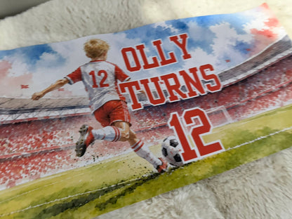Personalised football banner