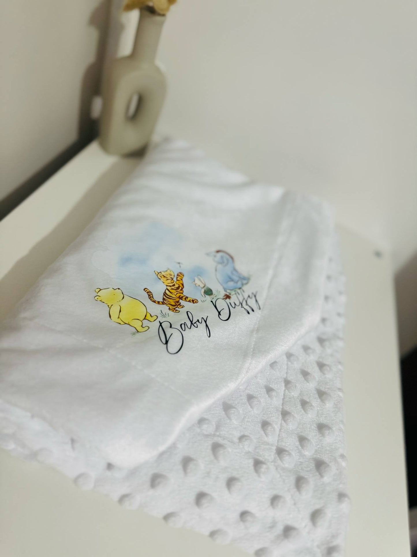 Pooh bear and friends personalised baby blankets
