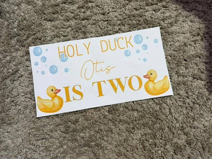 Personalised Duck Birthday Banner