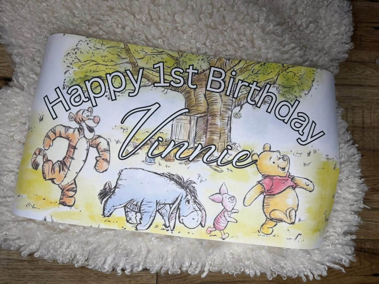 Personalised Bear Birthday Banner