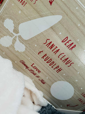 PERSONALISED WOODEN SNACKS FOR SANTA BOARD