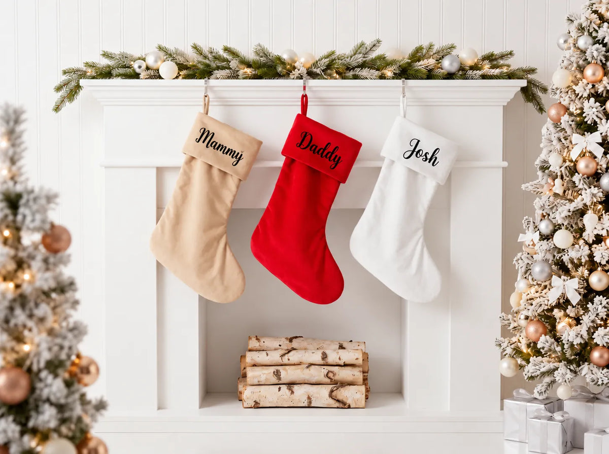 PERSONALISED 3 DIFFERENT COLOURED STOCKING
