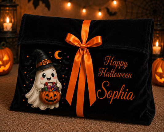 Black personalised Halloween envelope